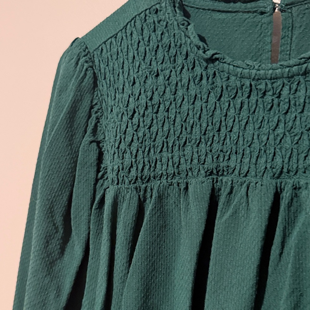 A New Day Dark Green Blouse - Picture 3 of 4